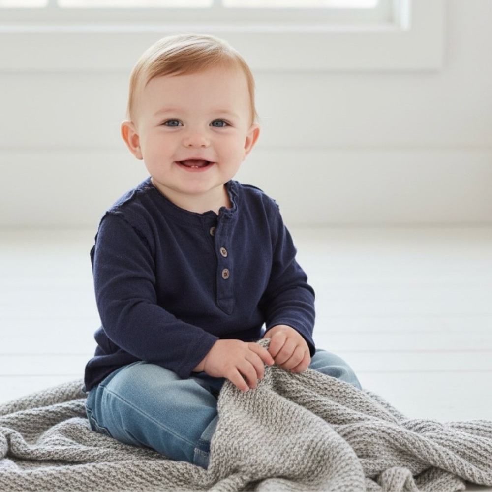 Splendid Navy Blue Long Sleeve Tee Baby 6-12M